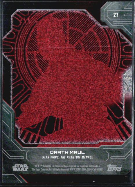 2024 TOPPS STAR WARS HIGH TEK  DARTH MAUL RED THRONE ROOM /5 #27