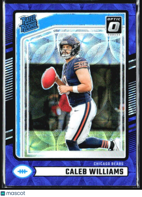 2024 Panini Donruss Rated Rookie Caleb Williams #327 Optic Preview Blue Scope