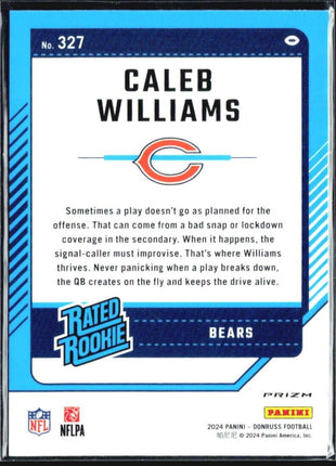 2024 Panini Donruss Rated Rookie Caleb Williams #327 Optic Preview Blue Scope