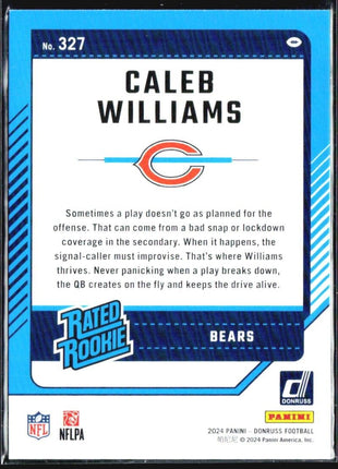 2024 Panini Donruss - Rated Rookie Caleb Williams #327 Green Press Proof (RC)