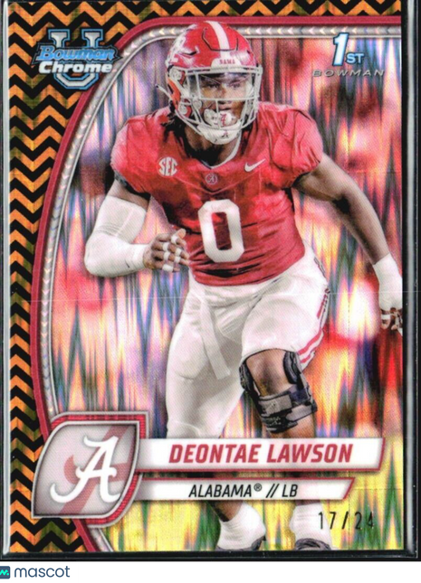 2024 Bowman University Chrome Deontae Lawson Black & Gold Stealth /24 #58
