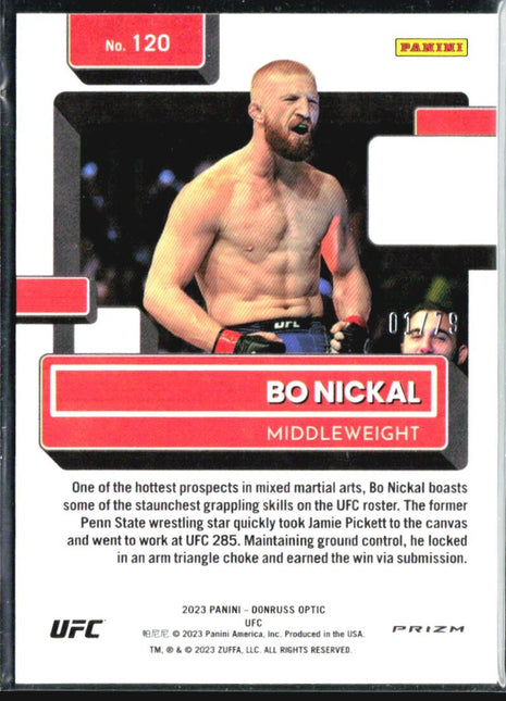2023 Donruss Optic Rated Rookie Bo Nickal Pink Velocity /79 #120