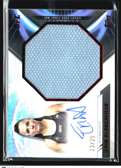 2024 Topps UFC Knockout Erin Blanchfield Fight Mat Relic Auto Red /25