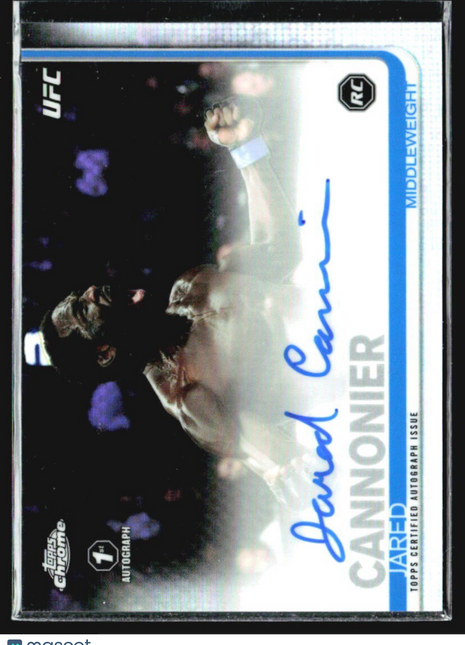 2019 Topps Chrome Jared Cannonier Rc Refractor auto #FA-JC