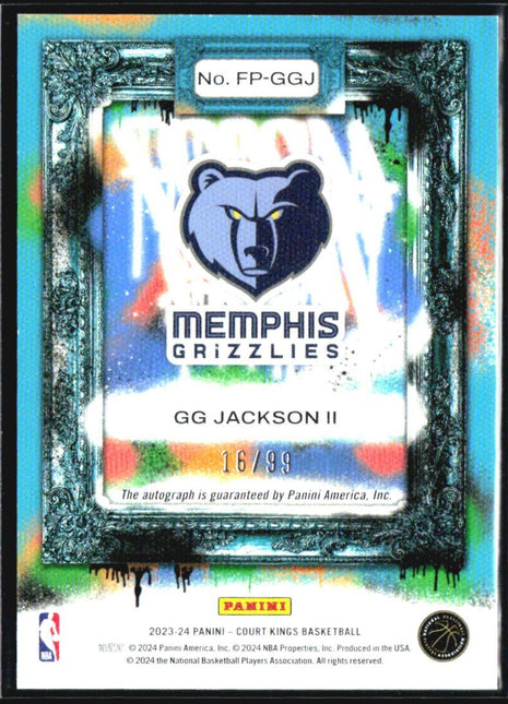 2023-24 Panini Court Kings - Fresh Paint GG Jackson #FP-GGJ Ruby /99 Rc Auto