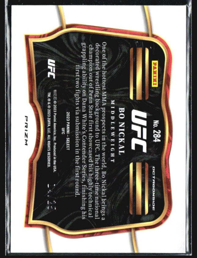 2023 Panini Select UFC - Octagonside Bo Nickal #284 (RC) Tie Dye /25