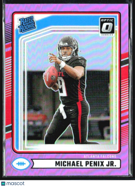 2024 Panini Donruss - Rated Rookie Michael Penix Jr. #308 Optic Preview Pink Rc