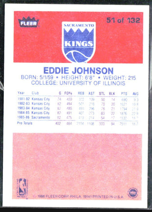 1986-87 Fleer - Eddie Johnson #51 (RC)