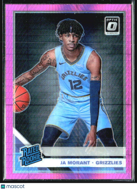 2019-20 Panini Donruss Optic Rated Rookie Ja Morant #168 Pink Hyper Prizm