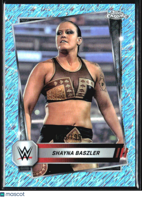 2025 Topps Chrome WWE Shayna Baszler Blue Shimmer /199 #89