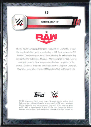 2025 Topps Chrome WWE Shayna Baszler Blue Shimmer /199 #89