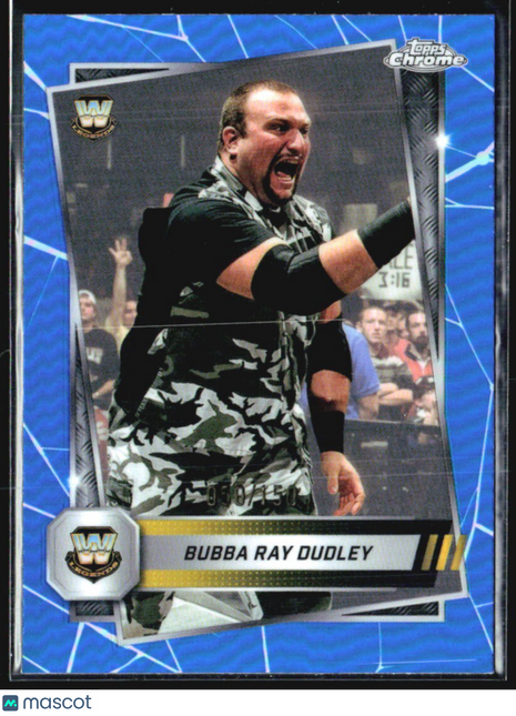 2025 Topps Chrome WWE Bubba Ray Dudley Blue Refractor /150 #9