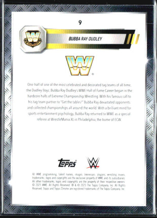 2025 Topps Chrome WWE Bubba Ray Dudley Blue Refractor /150 #9