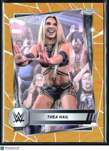 2025 Topps Chrome WWE Thea Hail Gold Refractor /50 #81