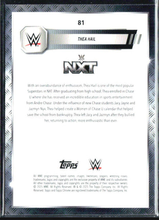 2025 Topps Chrome WWE Thea Hail Gold Refractor /50 #81