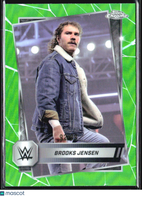2025 Topps Chrome WWE Brooks Jensen Green Refractor /99 #169