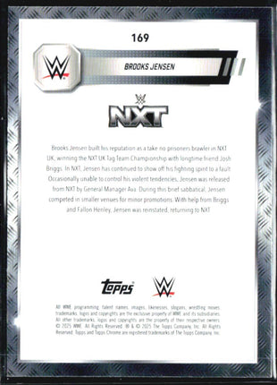 2025 Topps Chrome WWE Brooks Jensen Green Refractor /99 #169