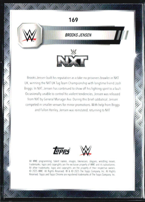 2025 Topps Chrome WWE Brooks Jensen Green Refractor /99 #169