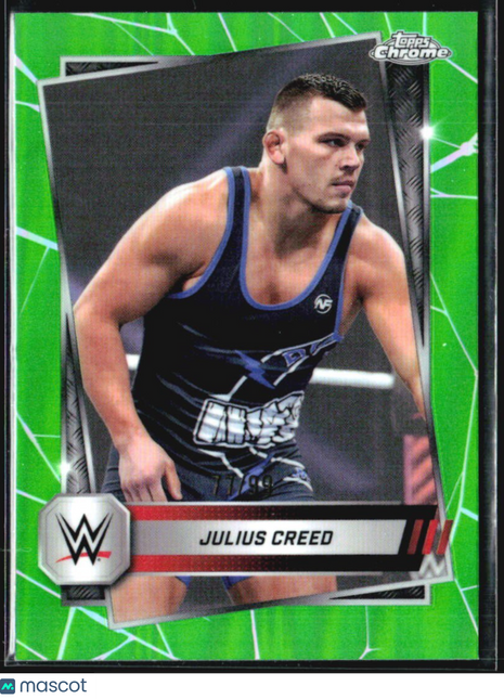 2025 Topps Chrome WWE Julius Creed Green Refractor /99 #148