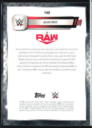 2025 Topps Chrome WWE Julius Creed Green Refractor /99 #148