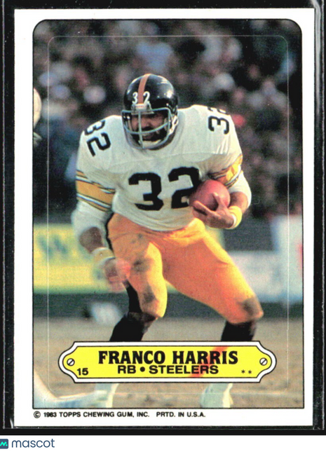 1983 Topps - Stickers Franco Harris #15