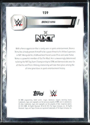 2025 Topps Chrome WWE Bronco Nima Blue Refractor /150 #159