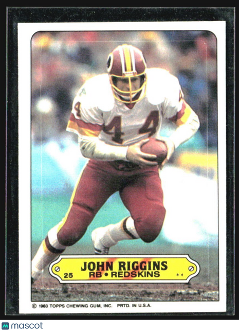 1983 Topps - Stickers John Riggins #25