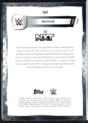 2025 Topps Chrome WWE Malik Blade Blue Refractor /150 #167