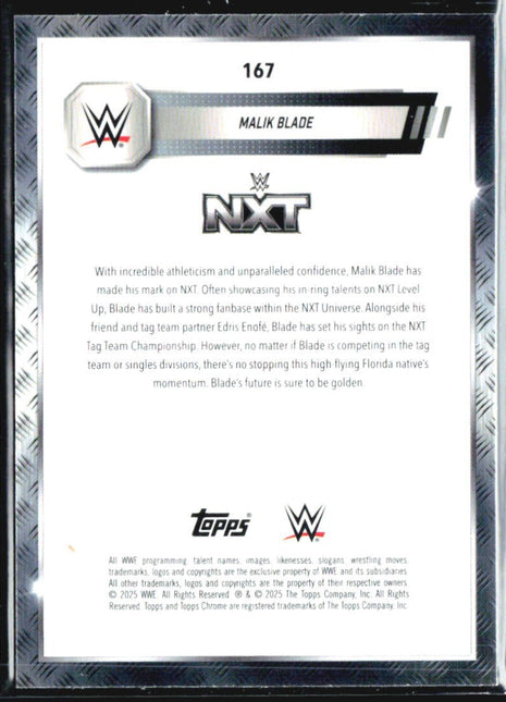 2025 Topps Chrome WWE Malik Blade Blue Refractor /150 #167