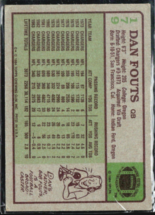 1984 Topps - Dan Fouts #179