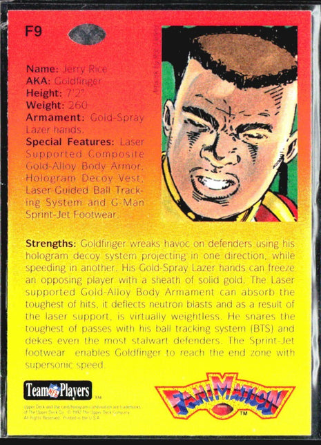1992 Upper Deck Fanimation Jerry Rice #F(