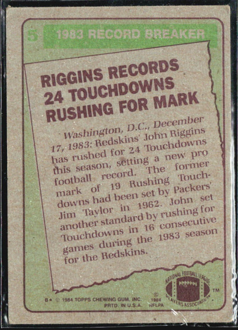 1984 Topps - John Riggins #5