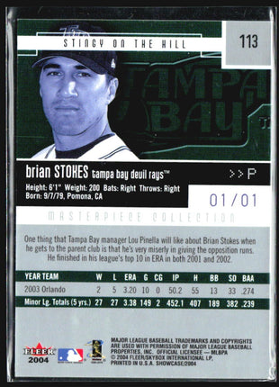 2004 Fleer Showcase - Showcasing Talent Brian Stokes #113 mastepiece 1/1