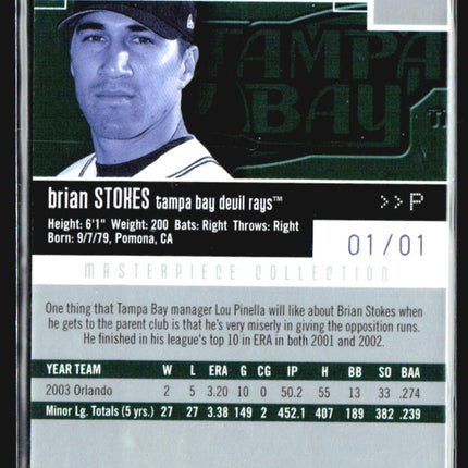 2004 Fleer Showcase - Showcasing Talent Brian Stokes #113 mastepiece 1/1
