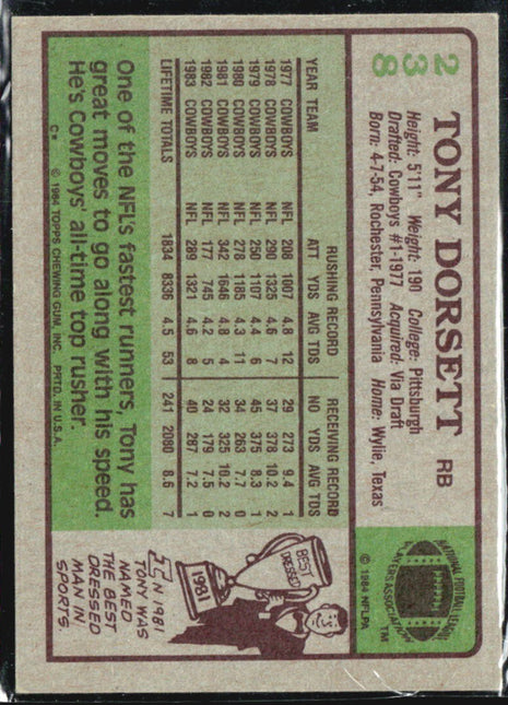 1984 Topps - Tony Dorsett #238