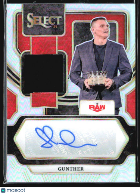 2024 Panini Select WWE Gunther Relic Auto SIlver Prizm /99 #AM-GTH