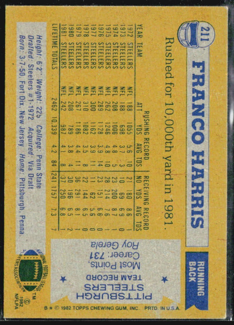 1982 Topps - Franco Harris #211