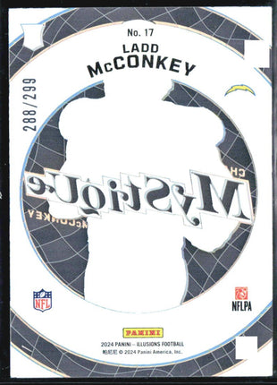 2024 Panini Illusions Ladd McConkey Mystique Rc /299 #17