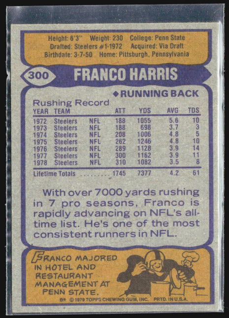 1979 Topps - Franco Harris #300