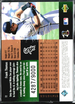 1998 SPx Finite - Frank Thomas #72 /9000