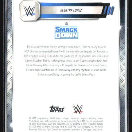 2025 Topps Chrome WWE Elektra Lopez Gold Refractor /50 #95