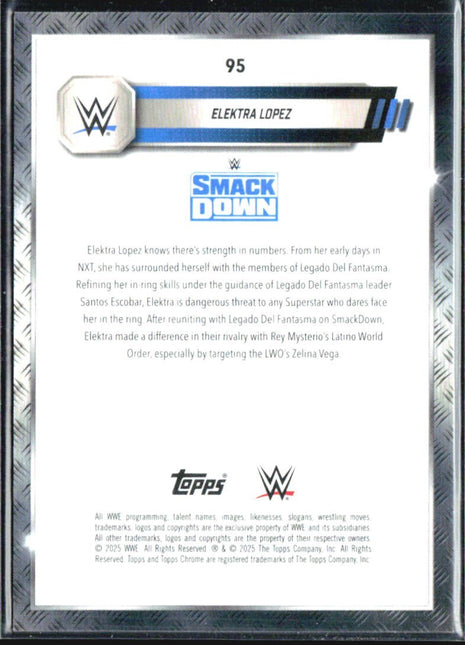 2025 Topps Chrome WWE Elektra Lopez Gold Refractor /50 #95