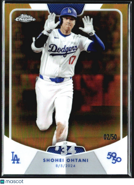2024 Topps Chrome 50/50: Shohei Ohtani #66 Gold Refractor /50
