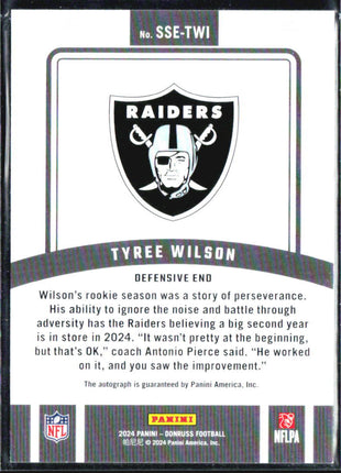 2024 PANINI DONRUSS Sig Series #SSE-TWI TYREE WILSON AUTO