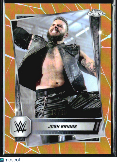 2025 Topps Chrome WWE Josh Briggs Gold Refractor /50 #96