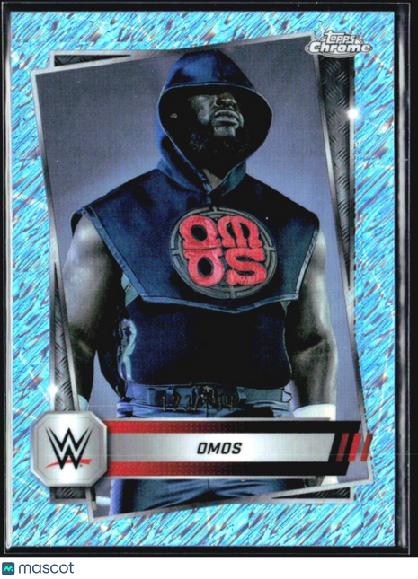 2025 Topps Chrome WWE Omos Blue Shimmer /199 #53