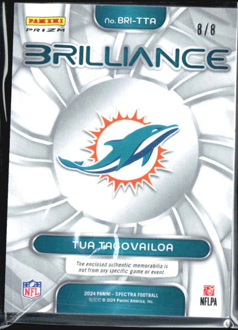 2024 Panini Spectra Brilliance Tua Tagovailoa Marble Prizm /8 Patch