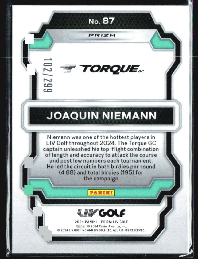 2024 Panini Prizm LIV Joaquin Niemann Sparkle /299 #87