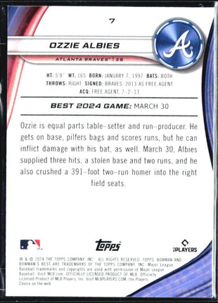 2024 Bowman Best Ozzie Albies Silver Wave #7