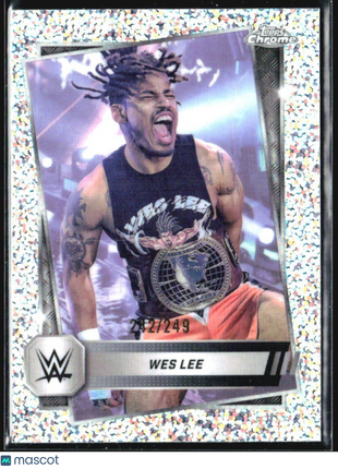 2025 Topps Chrome WWE Wes Lee Sparkle /249 #156